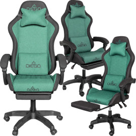 Кресло геймерское DIEGO Fabric X Green