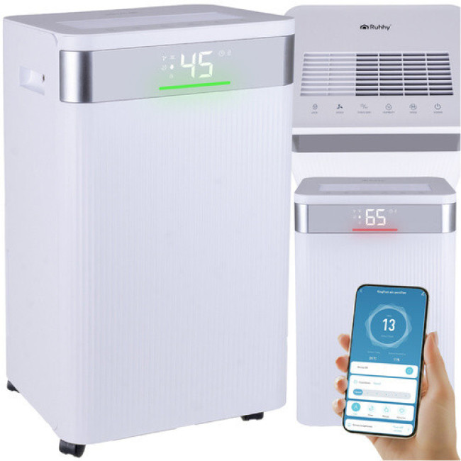 Осушитель воздуха Ruhhy 26801 мощный тихий режим Wi-Fi Бак 4,3 л