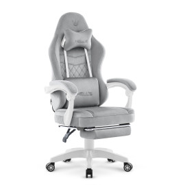 Геймерське крісло Hell's Chair HC-1015 Grey велюр