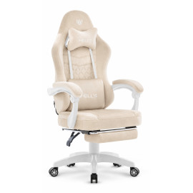 Геймерське крісло Hell's Chair HC-1015 Beige оксамит