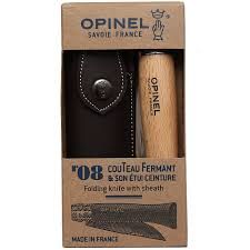Ніж Opinel Inox Natural №8 VRI з чохлом- (001089), Франція
