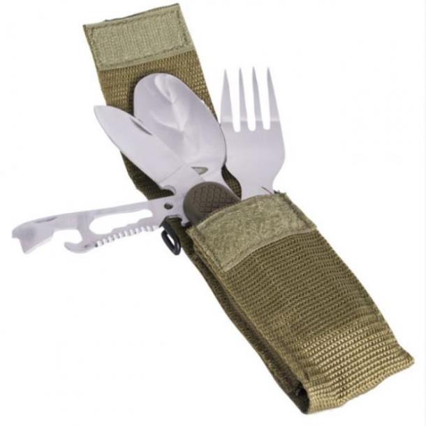 Набір приборів MIL-TEC ложка, вилка, ніж у чохлі (14629000)