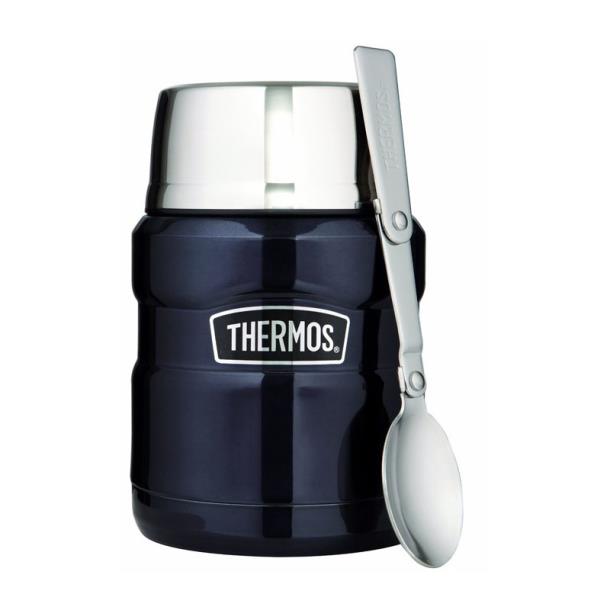Термос для їжі з ложкою Thermos Stainless King Food Flask, Midnight Blue, 470 мл (173020)