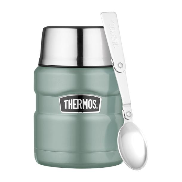 Термос для їжі зі складною ложкою та чашкою Thermos Stainless King Food Flask, Duck Egg, 470 мл 173028