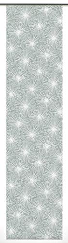 Рулонні жалюзі - змінна тканина, блідо-бірюзовий з квітами, без кріплення, 60x245 см