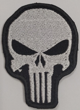 Шеврон PATCH ПАТРИОТ Череп-punisher чорний велкро