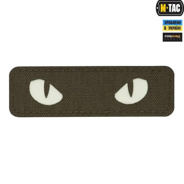 Шеврон PATCH M-TAC Cat Eyes Laser Cut Флуоресцентний (51009239) RANGER GREEN/GID