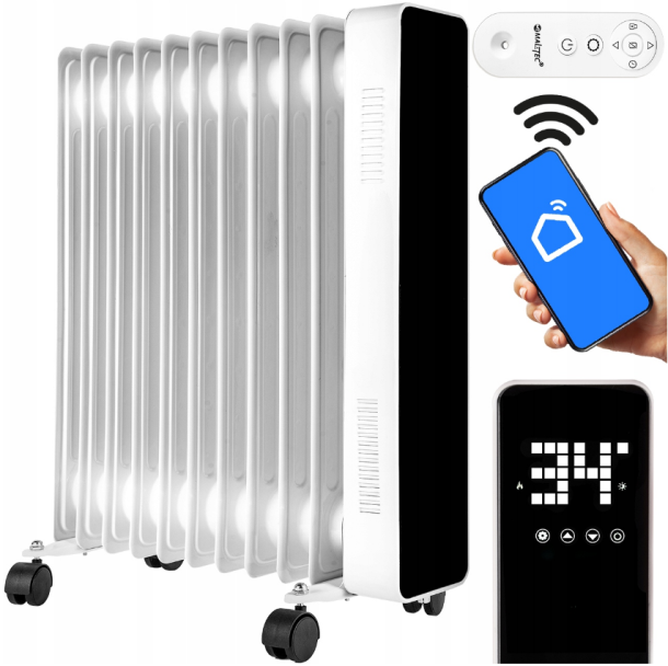 Масляний обігрівач MalTec 2500Вт (Польща)