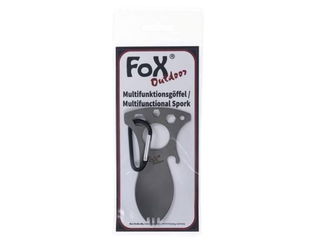 Ложко - вилка (мультитул) Spork MFH Fox Outdoor с карабином (33429)