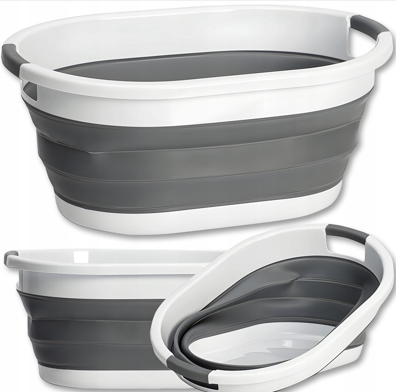 Корзина для белья силиконовая складная Ruhhy 25 л Польша (15371)