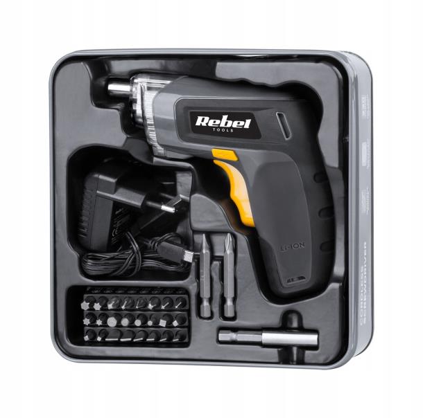 Акумуляторна отвертка набір Rebel RB-1001/n
