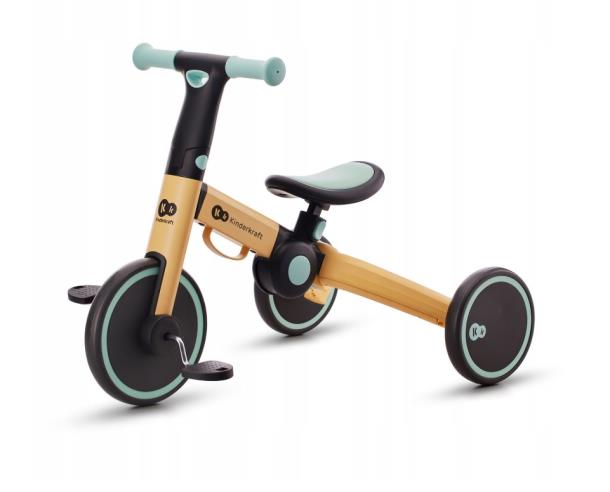 Трехколісний велосипед беговел 3в1 KiderKraft 4TRIKE Flower Синій