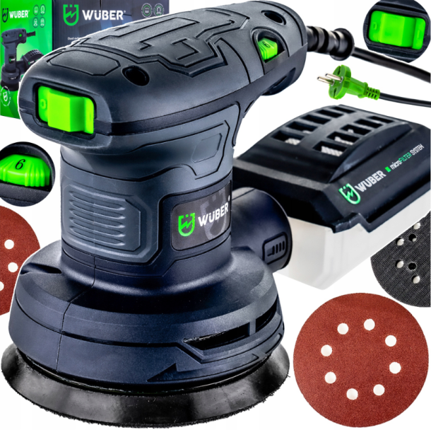 Шліфмашина ексцентрикова Wuber 1100Вт 125мм (Польща)