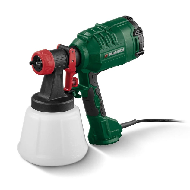 Сетевой краскопульт Parkside HVLP Пейнт Спрейер 450 Вт, 1200 мл, 950 мл/мін (PFS 450 B1)