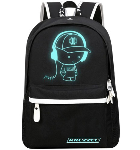 Рюкзак з люмінісцентним світінням та USB портом Kruzzel 19374
