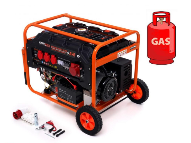 Генератор Gaz/Бензиновий Kraft Dele KD165 5.0/5.5 кВт с електрозапуском