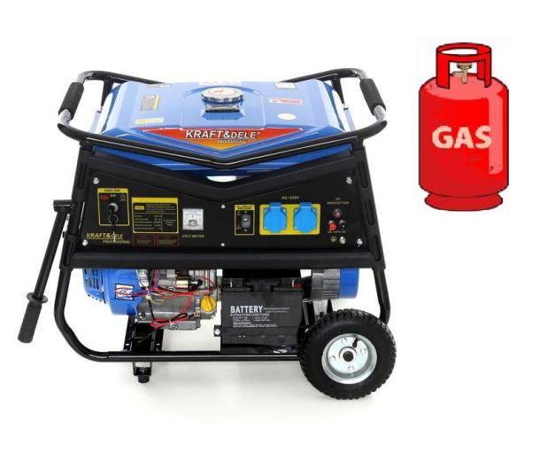 Генератор Газ/Бензиновий Kraft Dele KD145 4.8/5кВт з електрозапуском