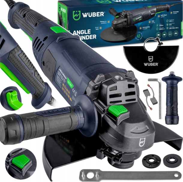 Болгарка (углова шліфмашина) 2400Вт 230мм Wuber (Польща)