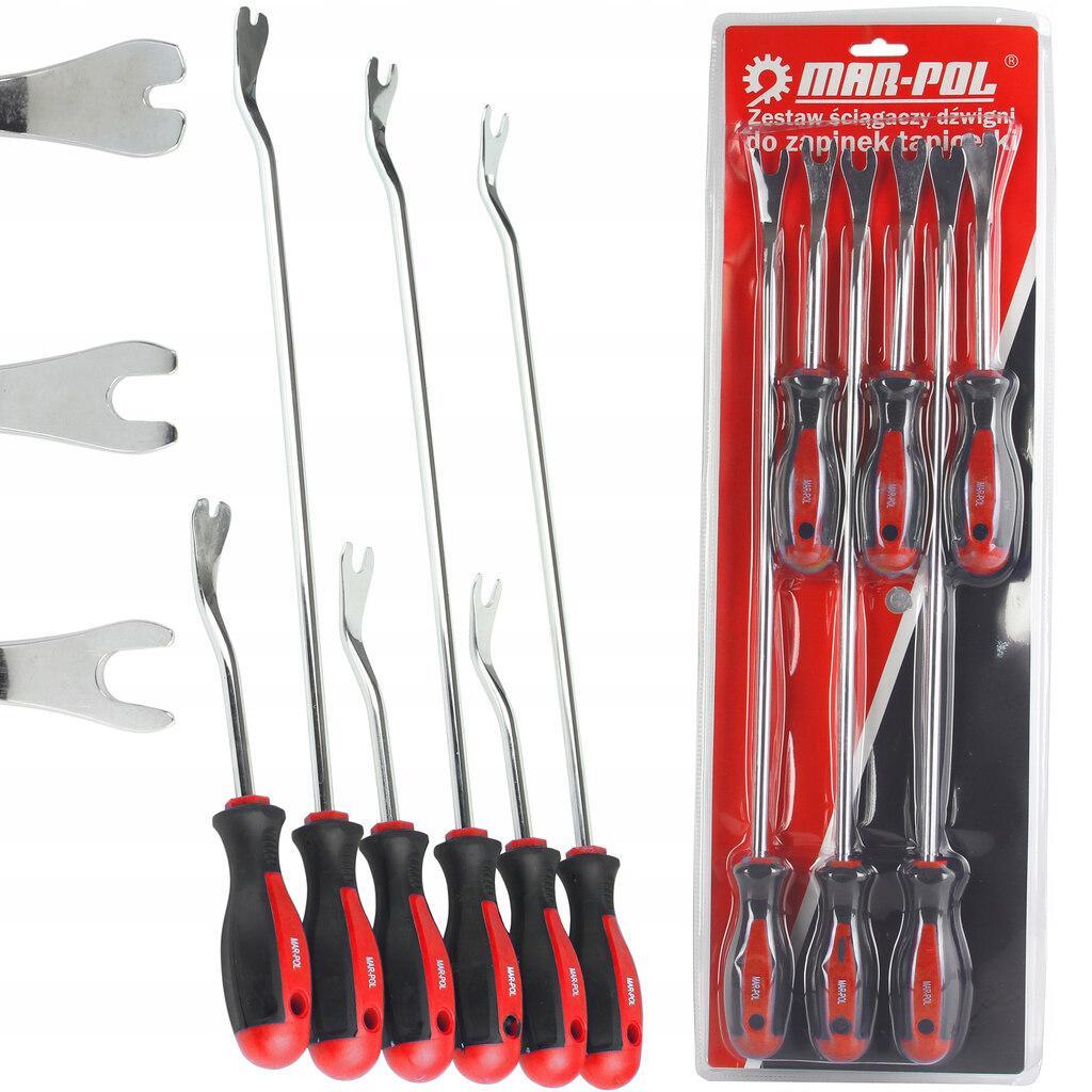 Набор рычажных съемников для зажимов клипс, штифтов 6 элементов Mar-Pol (M57445)