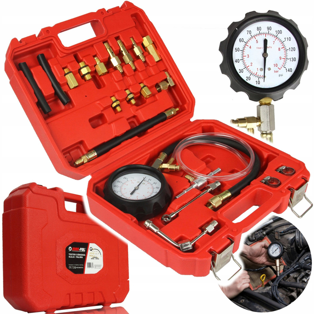 Набір для вимірювання тиску пального та масла Mar-Pol 0–10 бар 21 единиця (M57674)