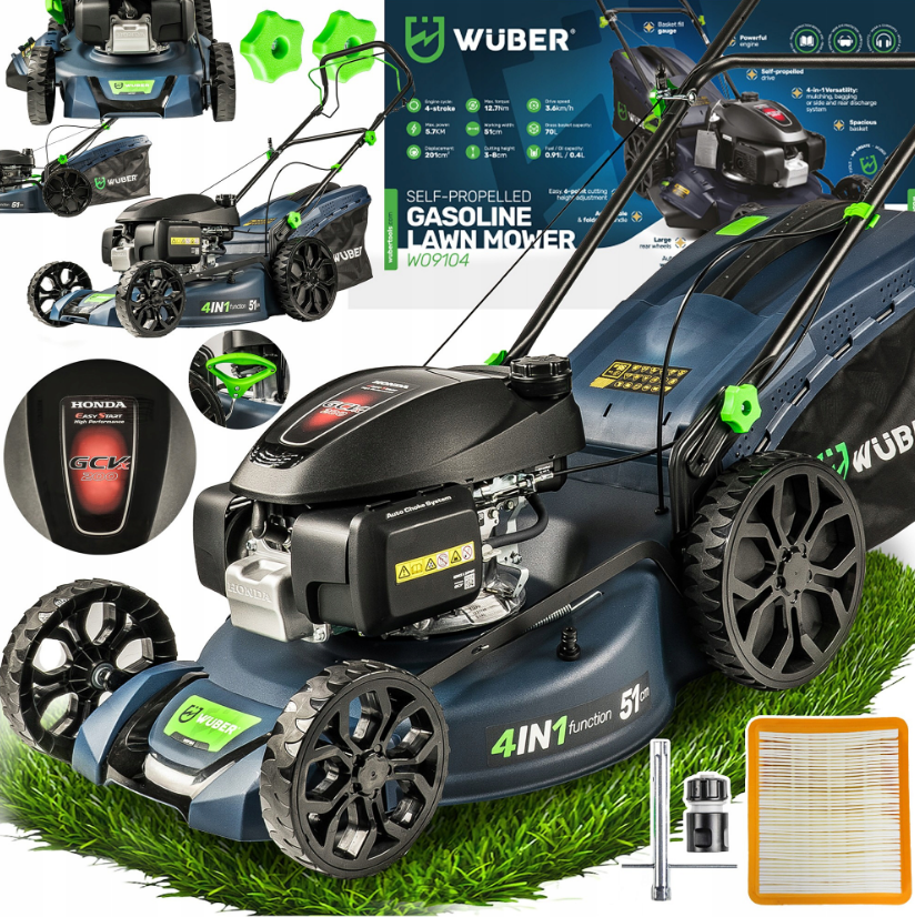 Газонокосарка бензинова 5.7л.с. 70л 51см Wuber (Польща)
