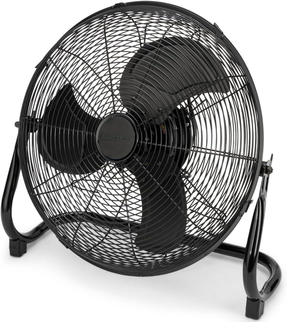 Вентилятор напольний ProfiCare PC-VL 3065 WM, 100 Вт, чорний, 45 см, 3 швидкості, регулювання нахилу, металева сітка, стійка підставка, тихий