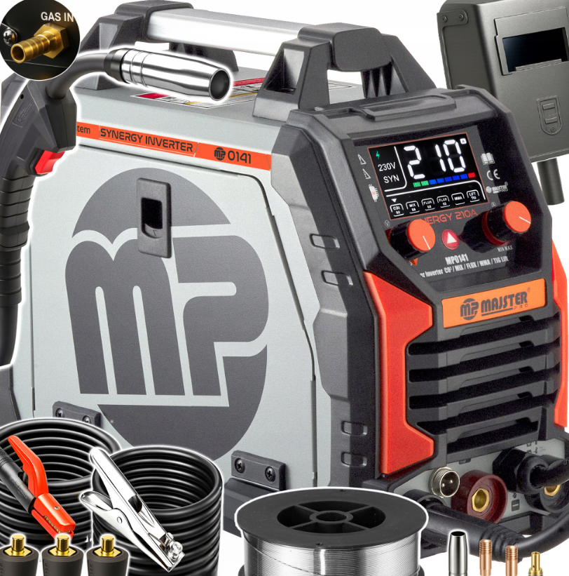 Инверторный сварочный аппарат MIG CO? FLUX MMA TIG 210A Majster Pro (Польша)