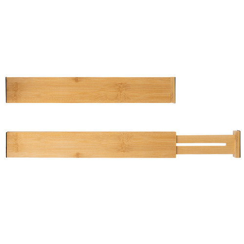 Органайзер для ящіктервир, регульований Ruhhy 25633, бамбуковий розділювач, 4 шт