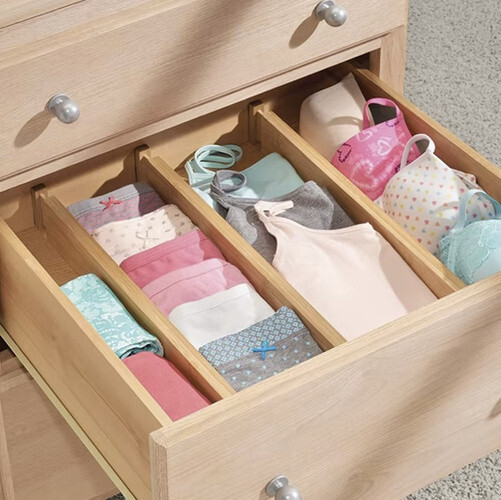 Органайзер для ящіктервир, регульований Ruhhy 25633, бамбуковий розділювач, 4 шт